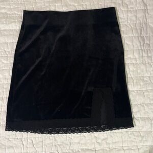 Forever 21 Black Velvet Pencil Skirt